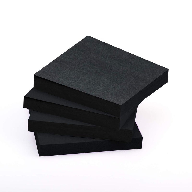 ZCZN Black Sticky Notes,3 x 3 in,100 Sheets/Pad,4 Pads/Pack - Image 3